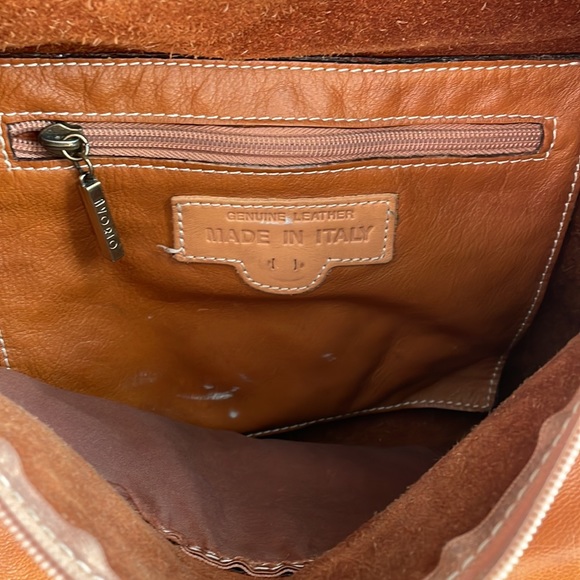 Leather Avorio Italy x-body satchel - Picture 7 of 8